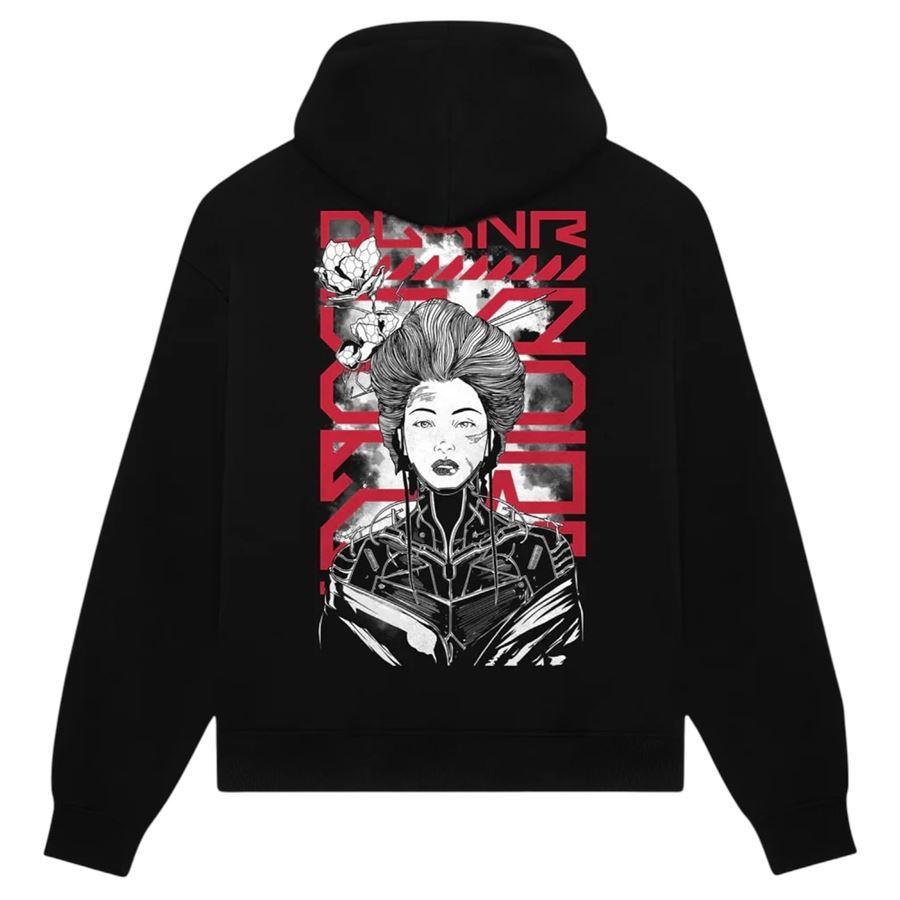 Metal Gheisha Hoodie felpa con cappuccio da uomo Dolly Noire | SW1072GQ01BLACK